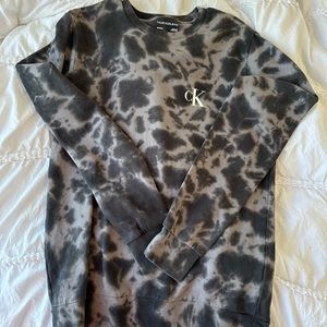 Calvin Klein Relaxed Tie-Dye Crew Neck Sweatshirt, size: XS